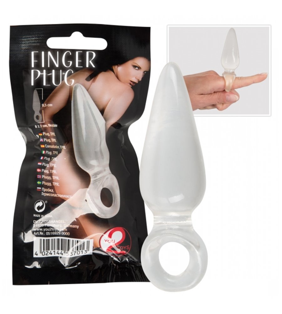 Πρωκτική Σφήνα Finger Plug διάφανη