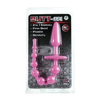 Σφήνα με Χάντρες Butt-On ροζ