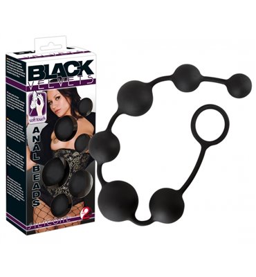 Μπαλάκια Black Velvets Anal Beads μαύρα