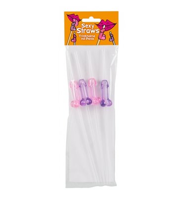 Καλαμάκια πέος Sexy Straws 4 τμχ.