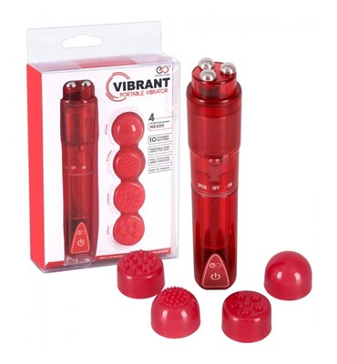 Κλειτοριδικό Vibrant Portable Vibrator κόκκινο