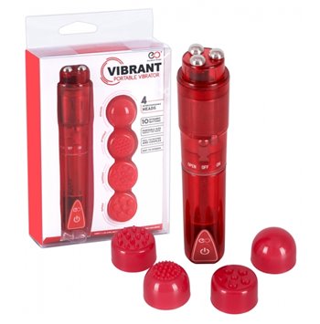 Κλειτοριδικό Vibrant Portable Vibrator κόκκινο