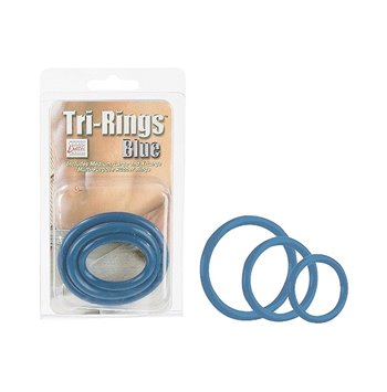 Δαχτυλίδι πέους Tri Rings - Blue