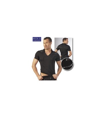 Μπλουζάκι Μαύρο με Γιακά & Stras XL