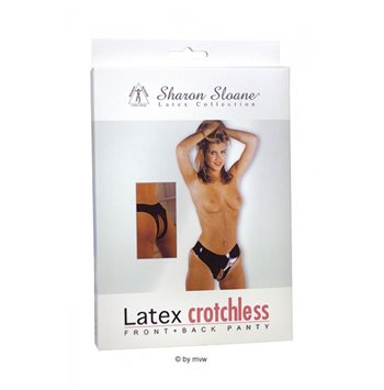 Latex Crotchless Front + Back Panty M