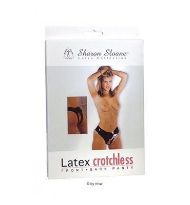 Latex Crotchless Front + Back Panty L